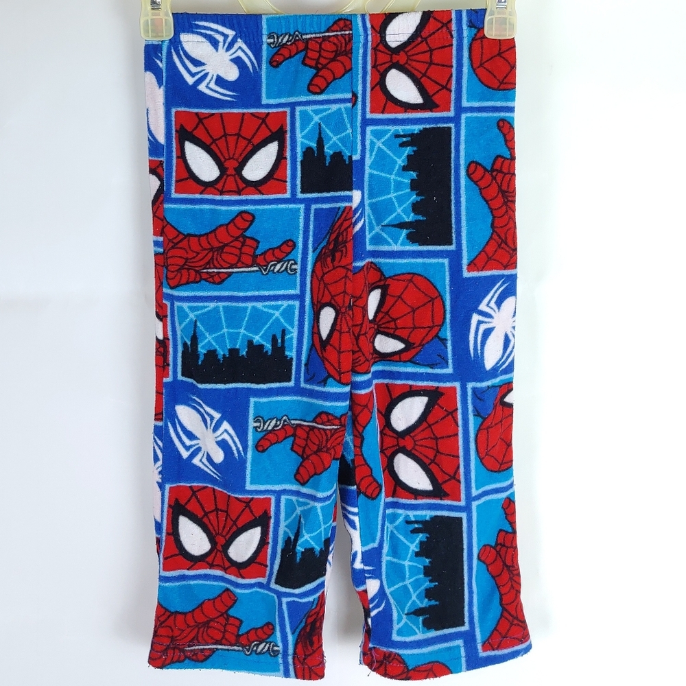 Marvel Spider-Man Fleece Pajama Loungewear Pants Boys 4 Superhero Cartoon Winter
